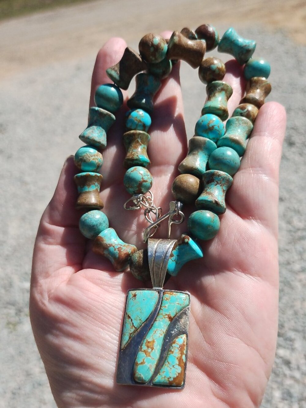 Jay King DTR Turquoise necklace and pendant set 925 Sterling Silver - Picture 7 of 7